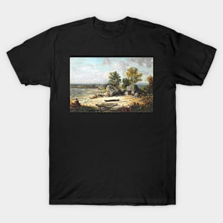 Oystermans Hut (1863) by George Loring Brown T-Shirt